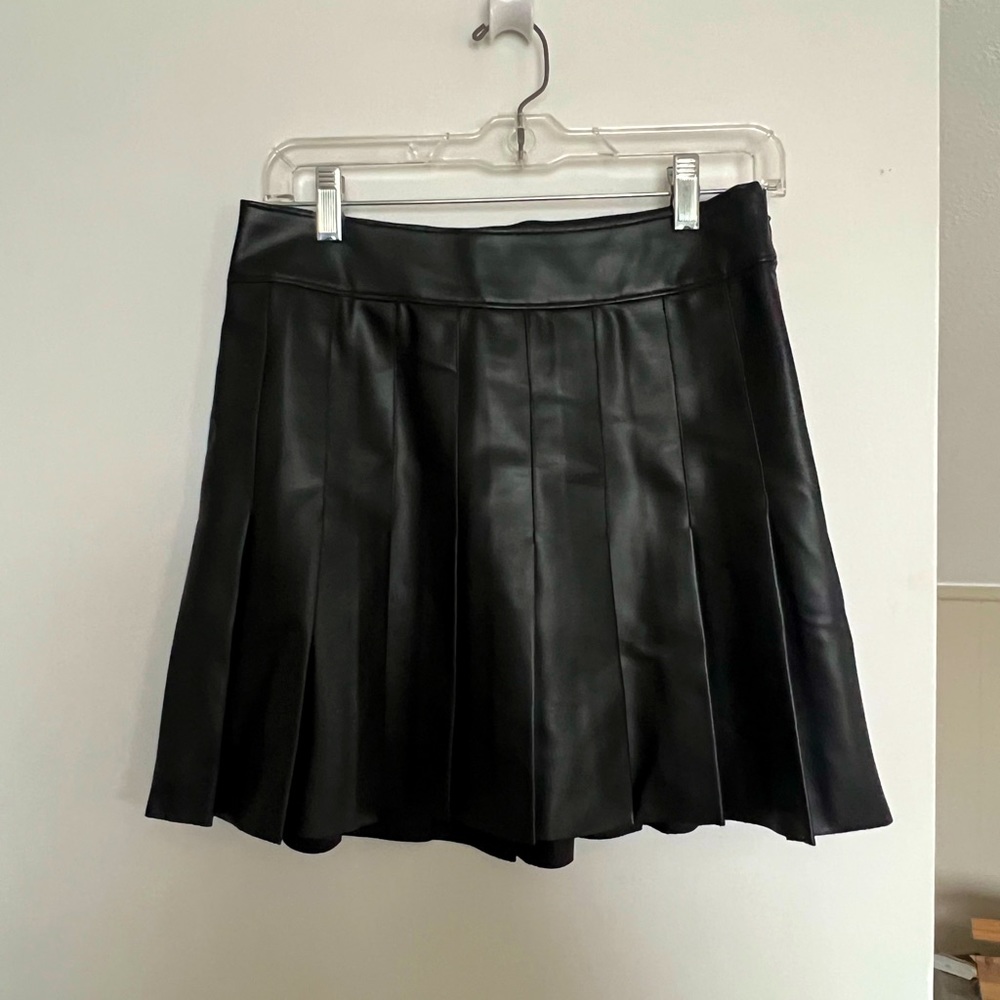 Abercrombie Black Leather Skirt